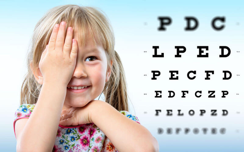 An Image of a young girl with vision problems getting professional assistance at Correct Vision Family Eye Care center of Boca Raton and South Florida. 